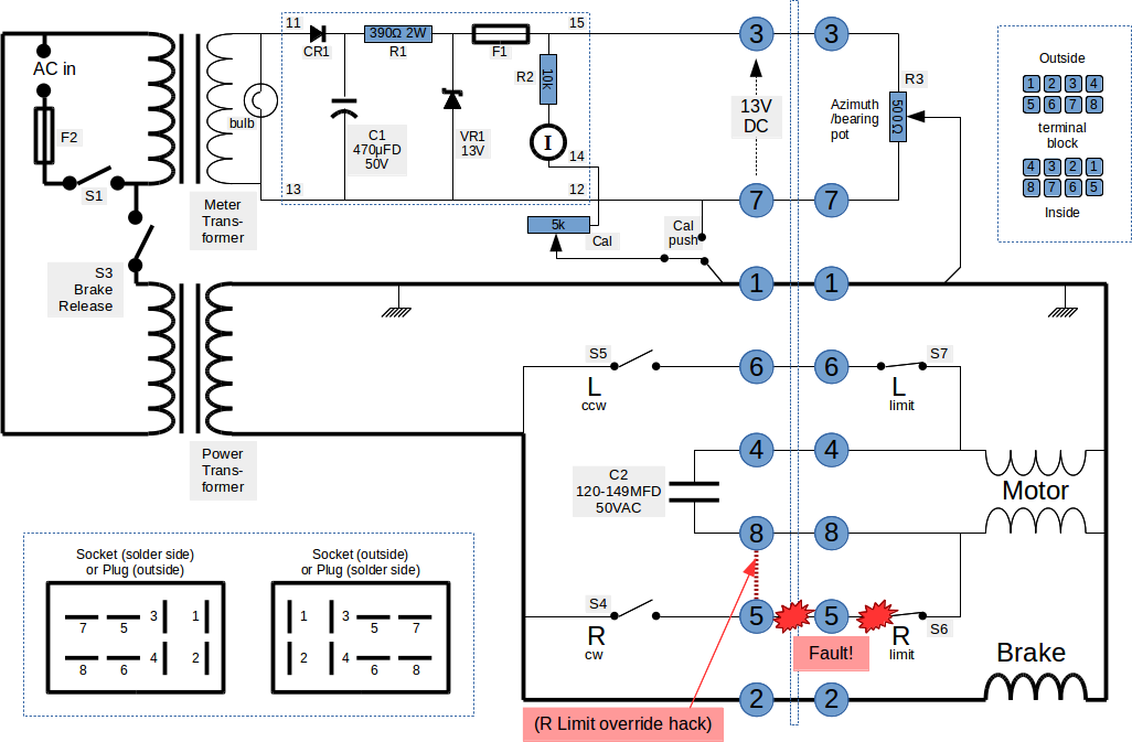 Hy-gain HAM-IV rotor circuit